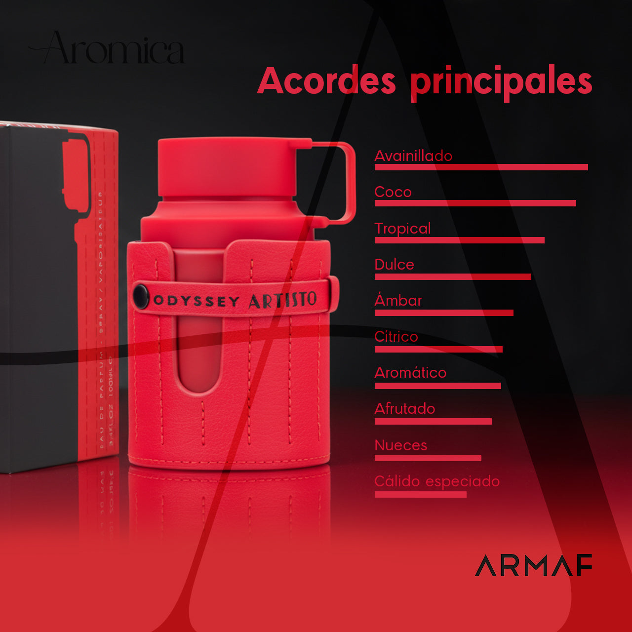 Odyssey Artisto Red Edition Eau de Parfum para Hombre de Armaf | 100ml