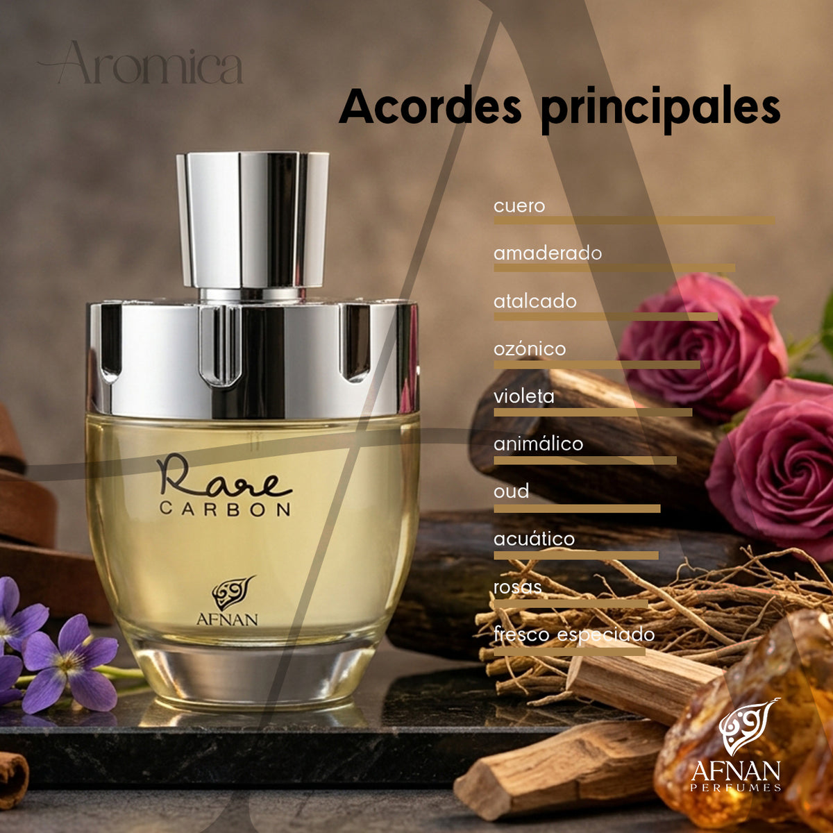 Perfume Árabe Afnan Rare Carbon Hombre EDP 100ml