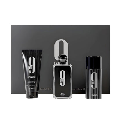 Perfume Árabe Afnan 9PM Set Unisex EDP 100ml Shower Gel  Deo