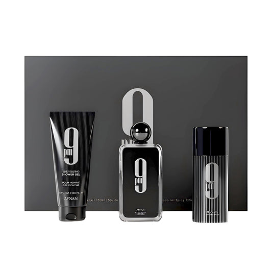 Perfume Árabe Afnan 9PM Set Unisex EDP 100ml + Shower Gel + Deo