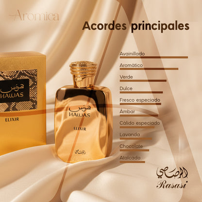 Perfume Árabe Rasasi Hawas Elixir Eau de Parfum Unisex 100ml