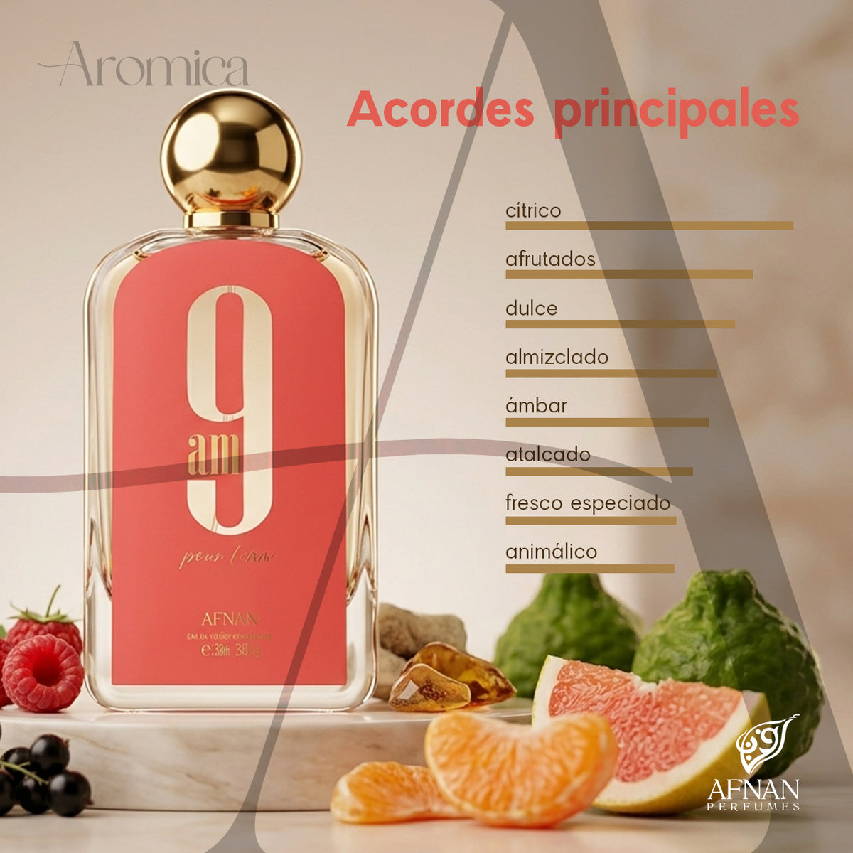 Perfume Árabe Afnan 9AM Femme Mujer EDP 100ml (Coral)