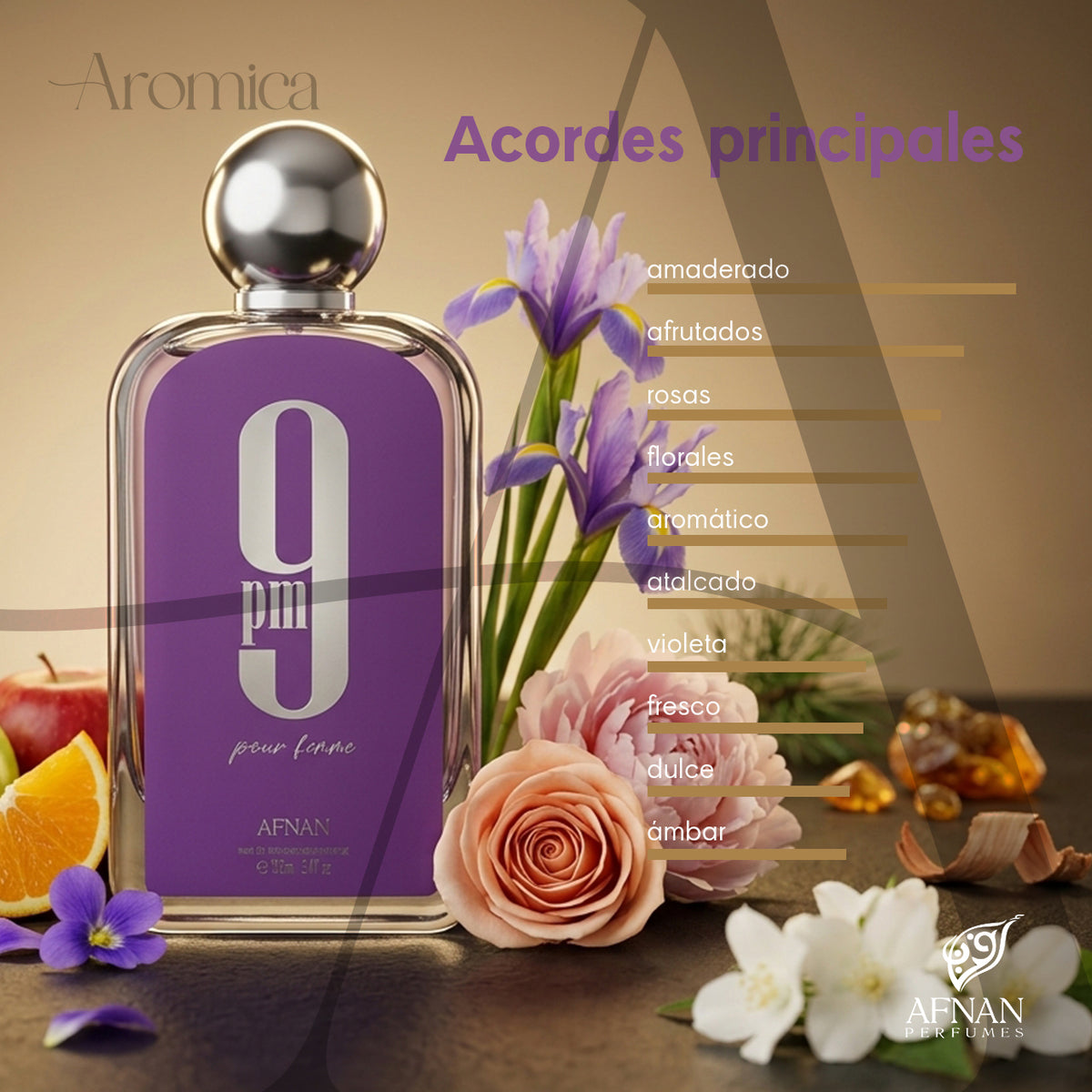 Perfume Árabe Afnan 9PM Femme Mujer EDP 100ml (Purple)