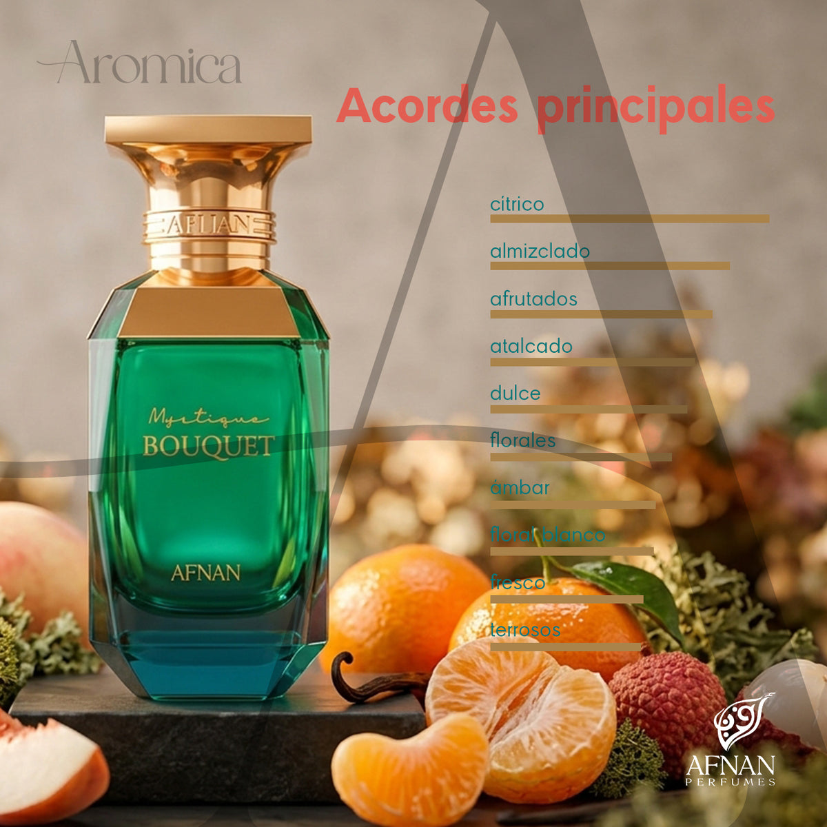 Perfume Árabe Afnan Mystique Bouquet Mujer EDP 80ml