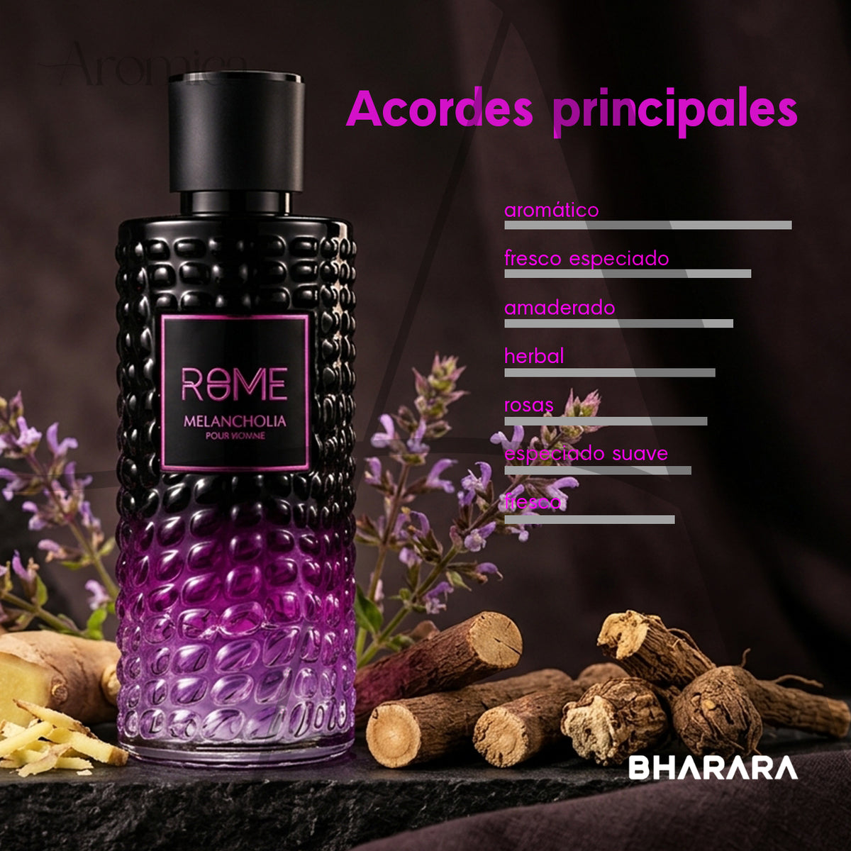 Perfume Árabe Bharara Rome Melancholia Hombre EDP 100ml
