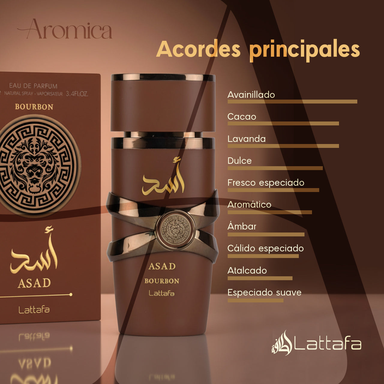 Lattafa Bourbon Eau de Parfum para Hombre | 100ml