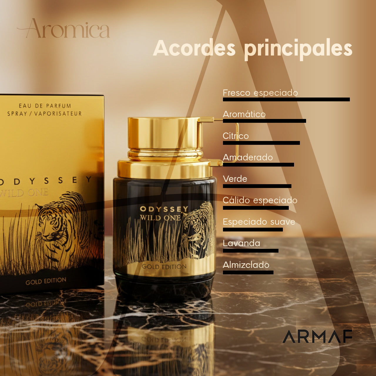 Armaf Odyssey Wild One Gold Edition – Eau de Parfum para Hombre | 100ml
