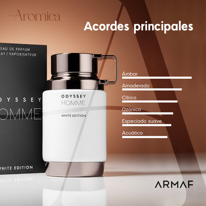 Perfume Árabe Odyssey Homme White Edition 100ml para Hombre de Armaf