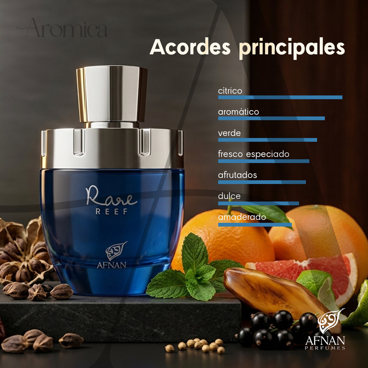 Perfume Árabe Afnan Rare Reef Unisex EDP 100ml