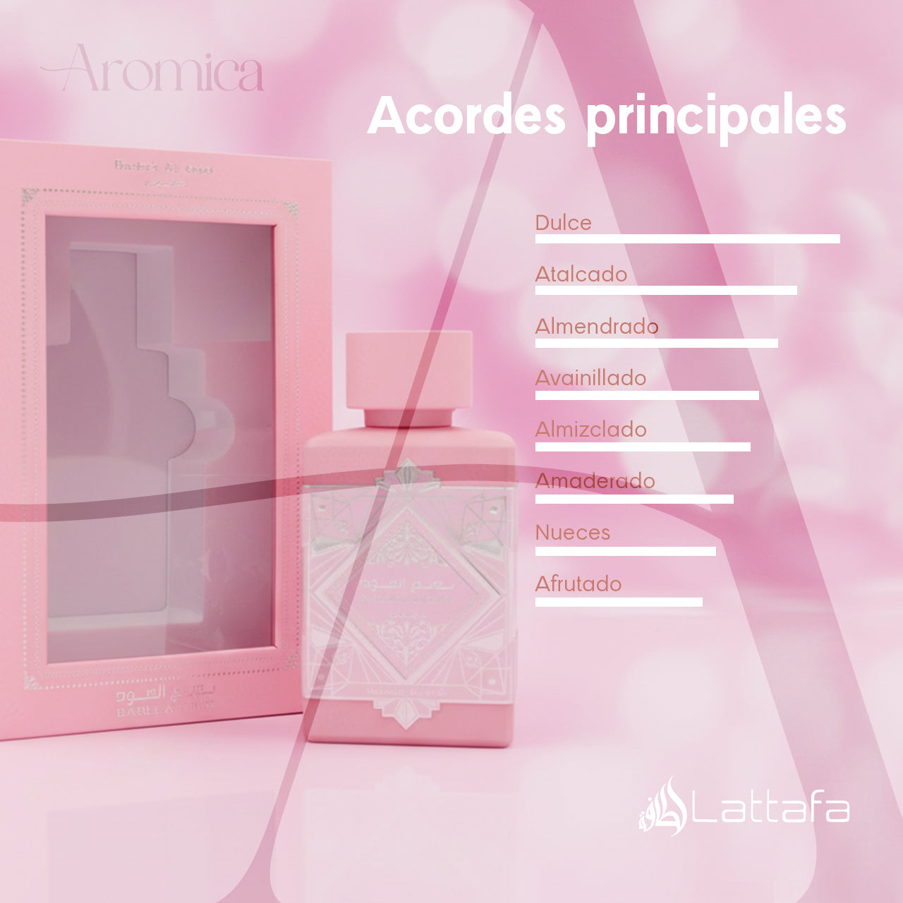 Lattafa Bade Al Oud Noble Blush Eau de Parfum para Mujer | 100ml