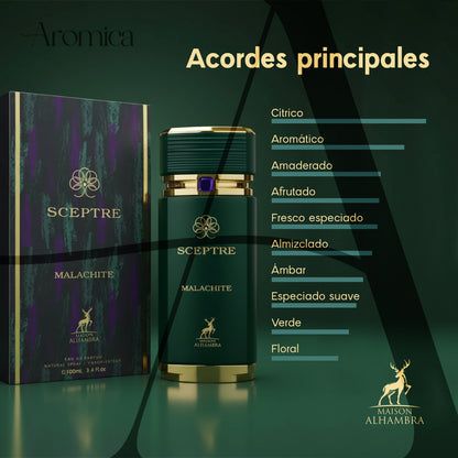 Perfume Árabe Maison Alhambra Sceptre Malachite Unisex EDP 100 ml